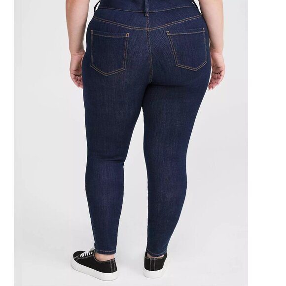 TORRID Plus Size 20 Jegging Skinny Super Soft High-Rise Jeans 3-button Dark wash - Picture 3 of 3
